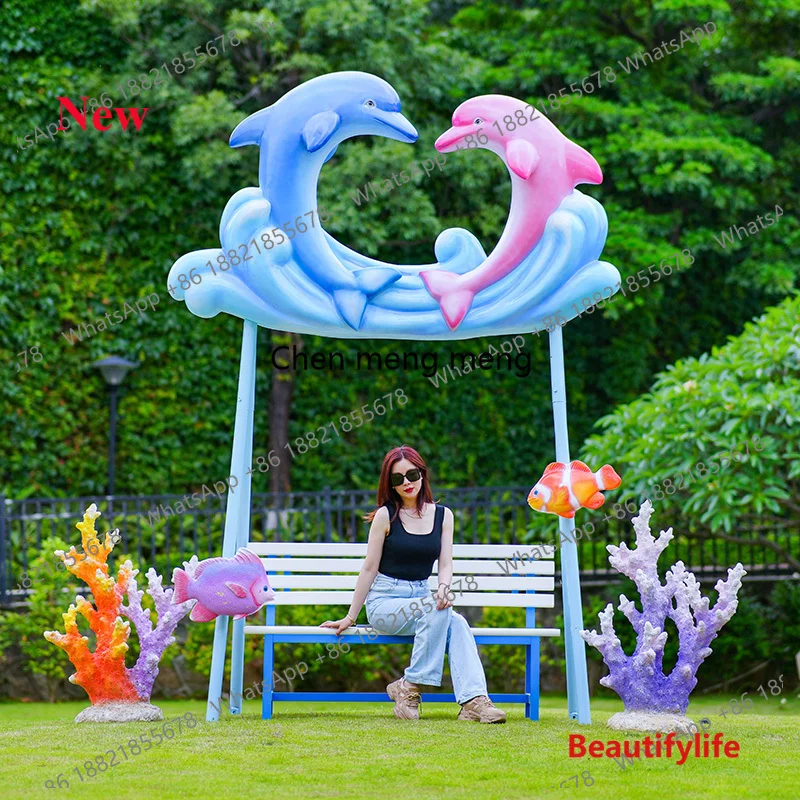 A55 cloud swing seat sculpture outdoor scenic spot park forest lawn decoration