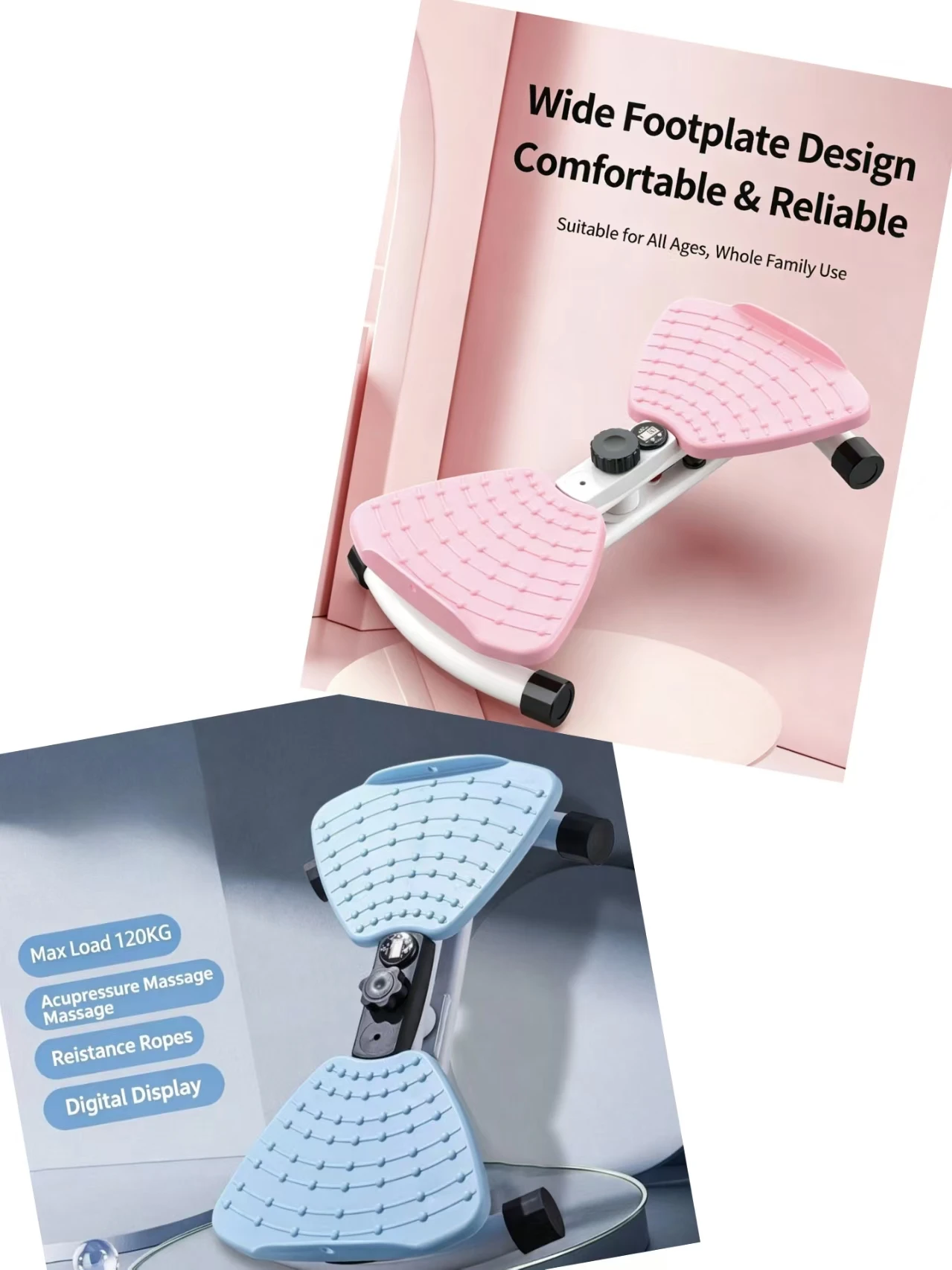 Twist Disc Non Slip Stepper Home Gym Commercial Use Electric Foldable Waist Twisting Plate Portable Exercise Equipment Training
