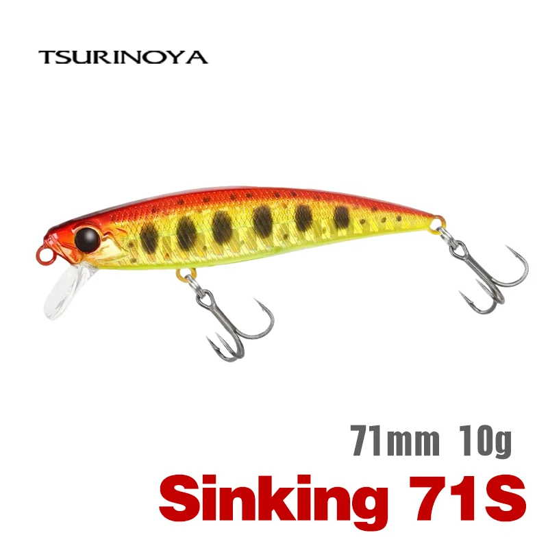 Tsurinoya intruder 71s afundando isca 71mm 10g grande truta crankbait isca de pesca artificial minnow iscas duras pique baixo plug