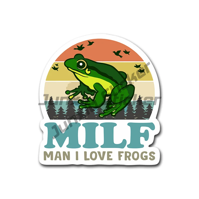 Funny  Word Car Stickers I Love Frogs Sticker Pack Exterior Accessories Waterproof PVC Inkjet Decals