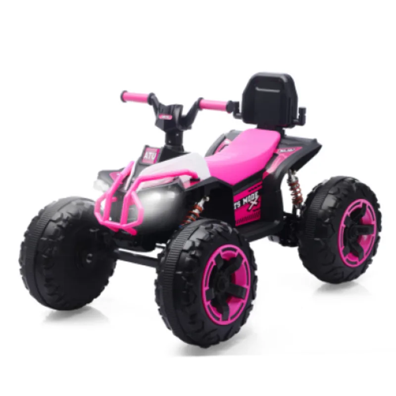 Ride On Car 12V ATV voor kinderen 4 Wheeler elektrische speelgoedauto Bluetooth licht lederen zadels jongens meisjes binnen buiten
