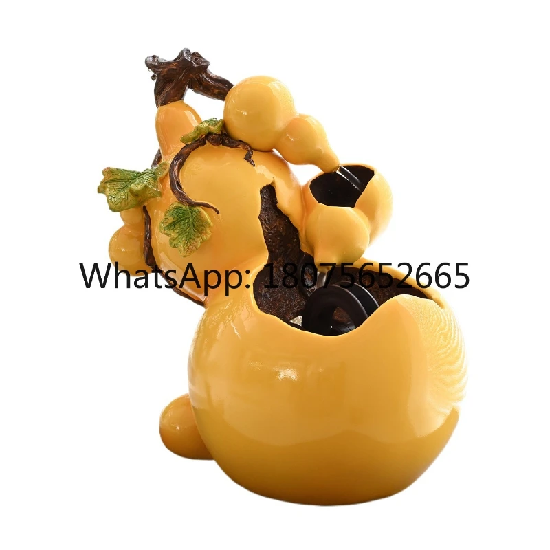 Gourd water feature feng shui wheel – perfect for office, housewarming, grand opening gifts, and decorative desktop ornaments