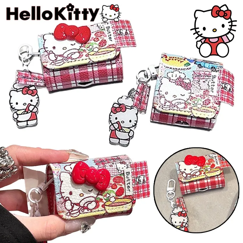 مرحبا كيتي بو حقيبة سماعة الاذن ل Airpods 4 3 2 1 Pro2 لطيف الكرتون سماعات لاسلكية الغطاء الواقي المعلقات ل Airpods Pro