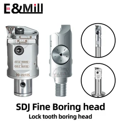 SDJ Fine Tuning Boring Tool Head, LBK CBK EWN Lock Tooth Thread, Buraco chato de abertura pequena, SDJ10 SDJ12 14 SDJ16 EWN20 25 32