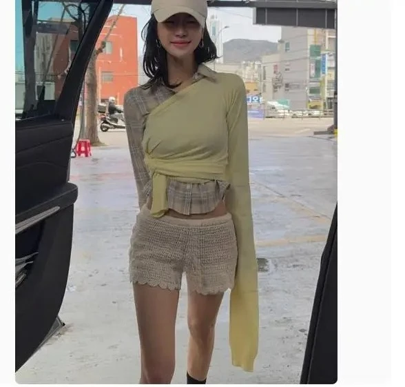 Pantaloncini in pizzo all'uncinetto da donna, pantaloncini da spiaggia, pantaloncini scavati con gancio, costumi da bagno, pantaloncini sportivi, vacanze estive