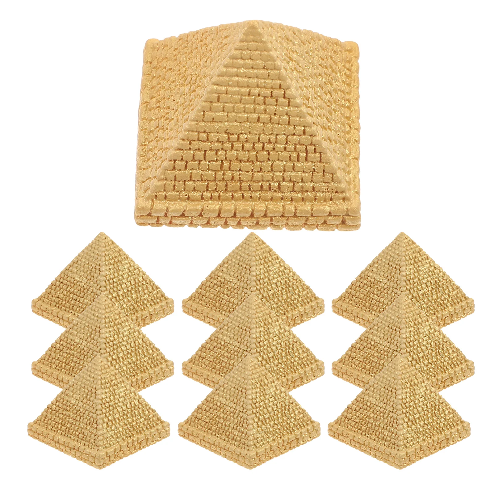 

10pcs Miniature Pyramid Models Ancient Egyptian Figurines Accessories for Aquarium Garden Sand Table Decor Egypt Souvenirs