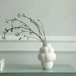 European Ceramic Vase Modern Art Decor Living Room Flower Vases Creative Handmade Desktop Dried Flower Organizer Home Decoration