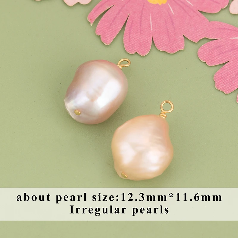 assoonas, 2 Stück/Set, MH06, Schmuckzubehör, 18k vergoldet, Kupfer, Naturperle, handgefertigt, Anhänger, Schmuckherstellung, DIY-Anhänger – Detail 11