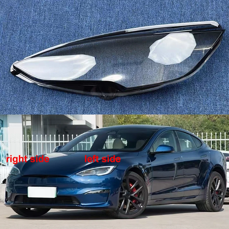 For Tesla Model S 2023 2024 Headlight Lens Cover Transparent Lampshade Headlamp Shell Plexiglass Auto Replacement Parts