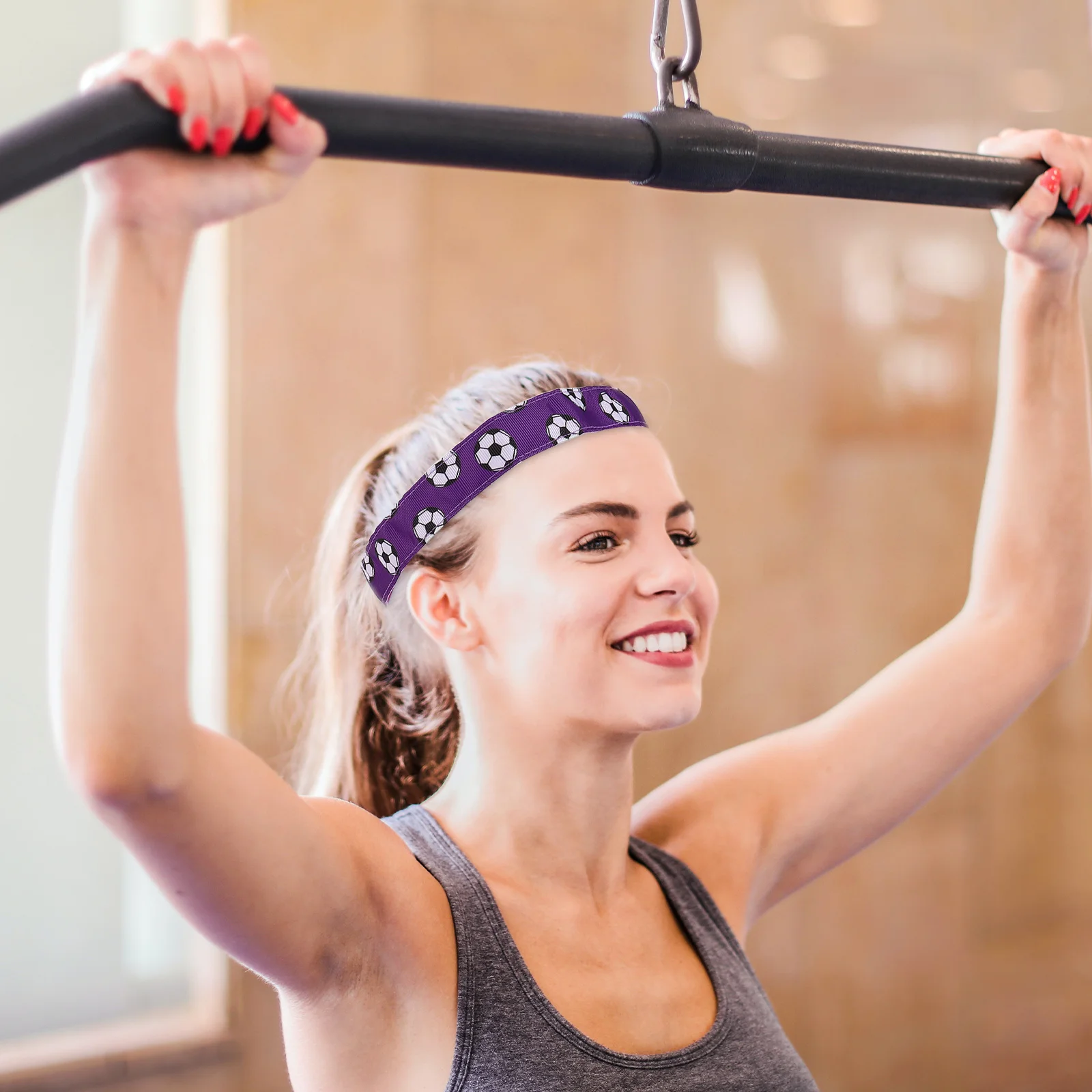 

4Pcs Candy Color Yoga Elastic Headbands Sweat Absorbing Sports Hairbands for Women Athletic Workout Headbands Football Headband