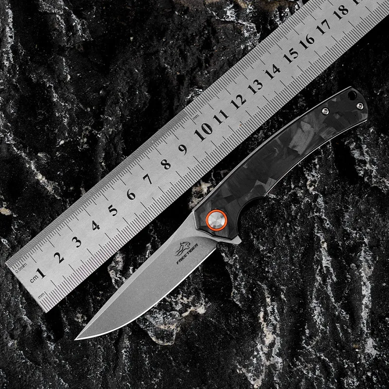 

Складной нож FREETIGER FT974 с рукоятью из карбона, лезвие D2, для активного отдыха, кемпинга, охоты, выживания, EDC, нож для резки коробок, снаряжение EDC