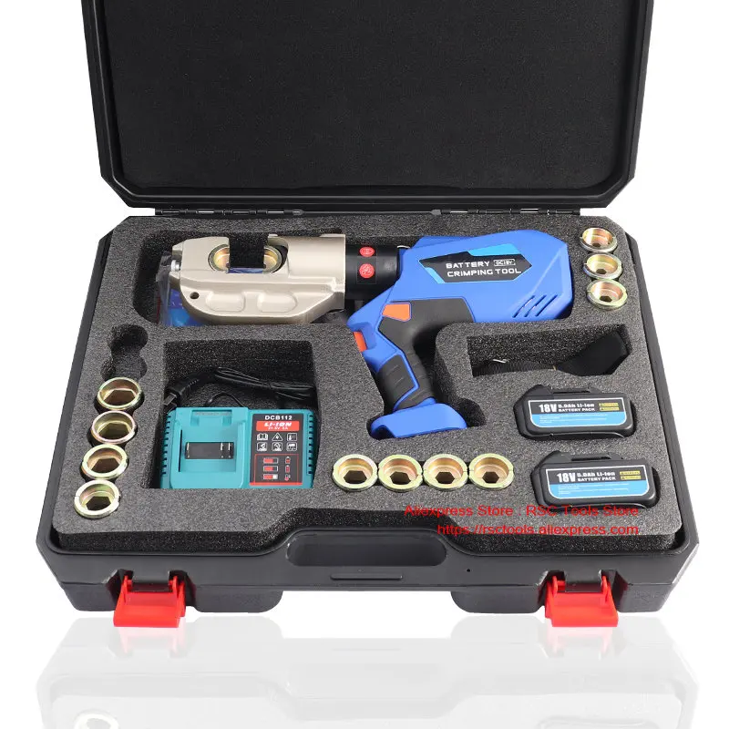 EZ-400 alicate de friso hidráulico elétrico alicate hidráulico recarregável bateria ferramenta de crimpagem de cabo de energia elétrica 16-400mm ²