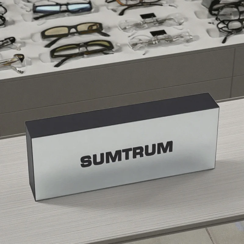 custom.Customizable Mirror Acrylic Plaque Display Block Optical Stores and Eyewear Various Sizes and Logos Available