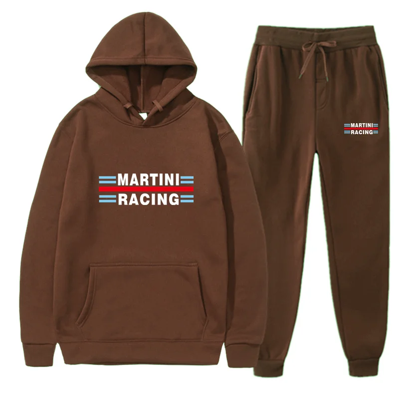 

2024 Autumn Men Set Martini Racing Tracksuit Hoodie New Suit Casual Handsome Sports Long Sleeve Pants Two-piece Trendy Brand Set