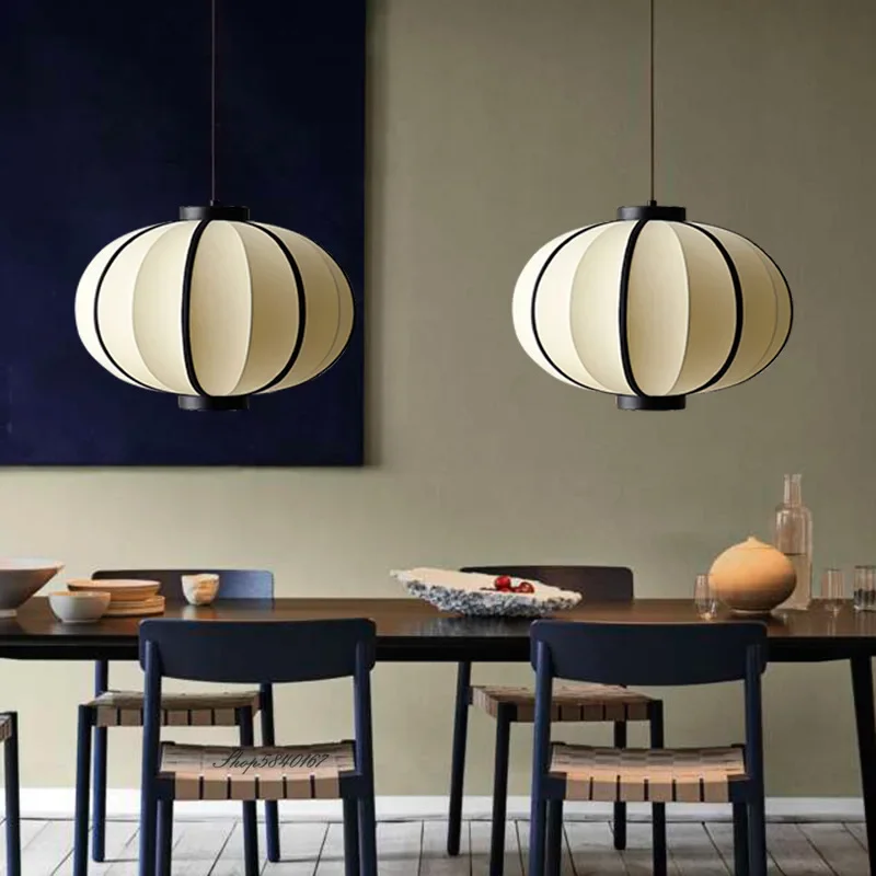 

New Fabric Cloth Pendant Light Nordic Designer Simple Hanglamp Kitchen Light Fixture Living Room Dinning Room Hanging Lamp Decor