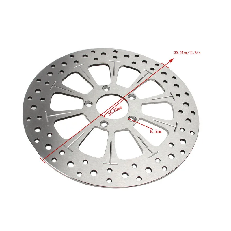 Customized 1CR13 Steel Motorcycle Rear Brake Disc 300 Mm Suitable For Harley Model 16-26 Inch Wheels