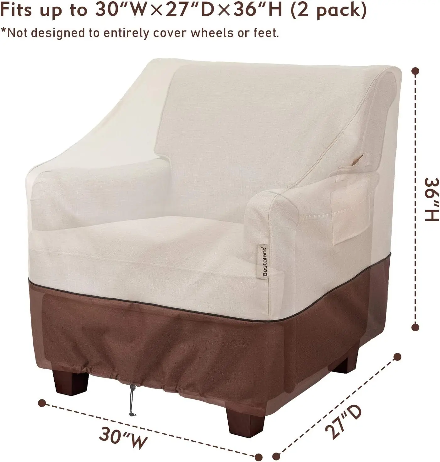 Patio Chair Covers Heavy Duty Outdoor Furniture Covers Waterproof Fits up to 30