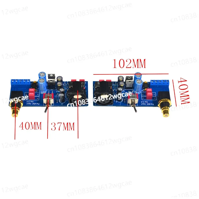 2pcs SSM2141 Balanced XLR Signal To Unbalanced RCA Single-ended Power Amplifier Board Machine HI Conversion Finished