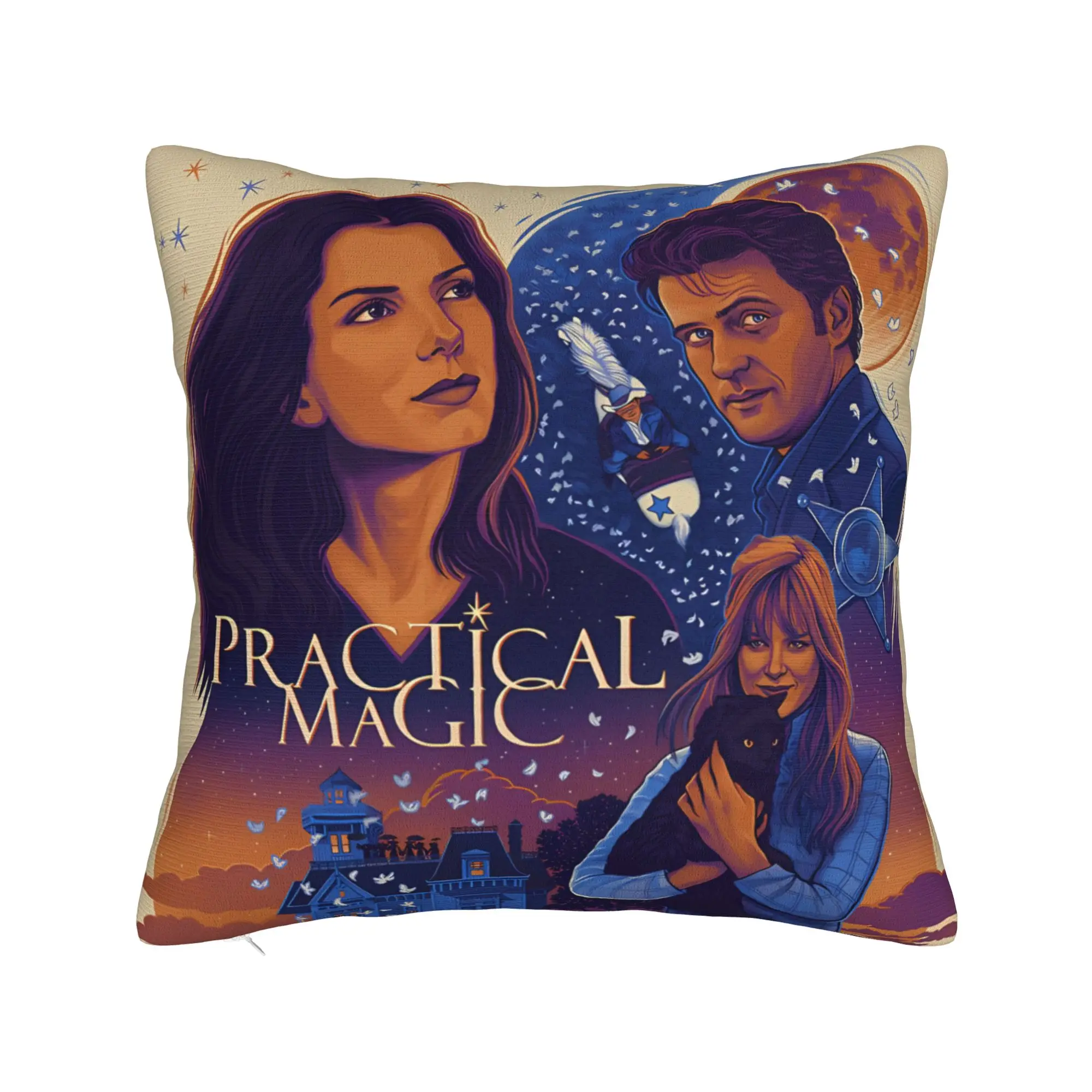 Practical Magic Red Witch Candle Pillowcases  Novelty Pillow Case For Living Room Bed Chair Design Pillow Cover