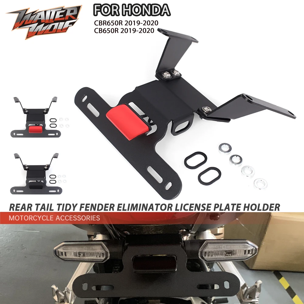 

Rear Tail Tidy Fender Eliminator License Plate Holder Motorcycle Bracket For HONDA CBR650R CB650R CBR CB 650R 650 R 2019-2020