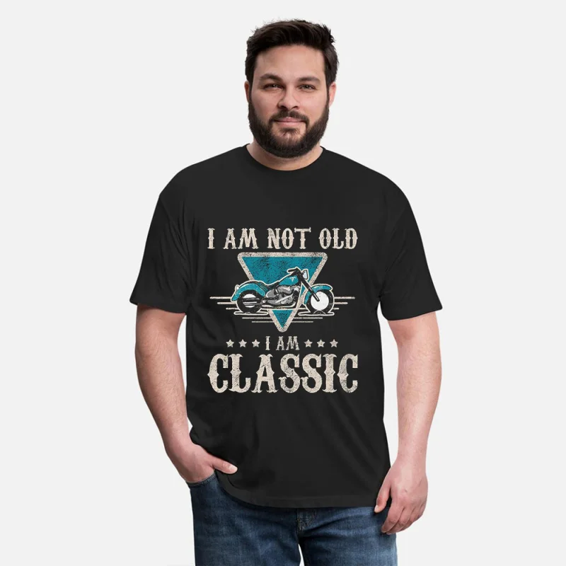

I am not old I am classic 0419 Retro Cafe Racer Gift T-Shirt for Racing bikers Vintage Motorcycle Graphic clothes All size Tops