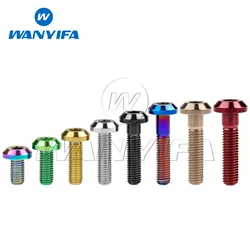 Wanyifa Titanium Bolt M6x12 15 20 25 30 35mm Hex Umbrella Head Ti Screws for Bicycle Motorcycle Brake Disc