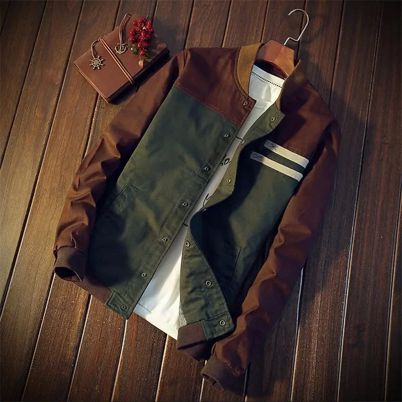 

Retro Jacket Japanese Trendy Fashion Men Business Casual All-match Loose Tops Male Brand Single Breasted Patchwork Coat Clothes