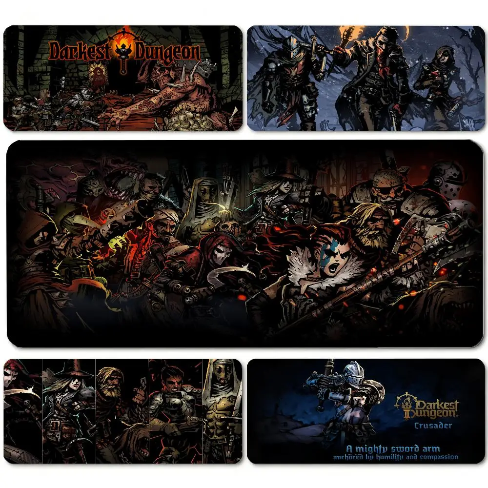 game Darkest Dungeon Mouse Pad MousePad Stitched Edge Waterproof Desk Mat Anti‑Slip Rubber Base for PC Laptop Gaming Office