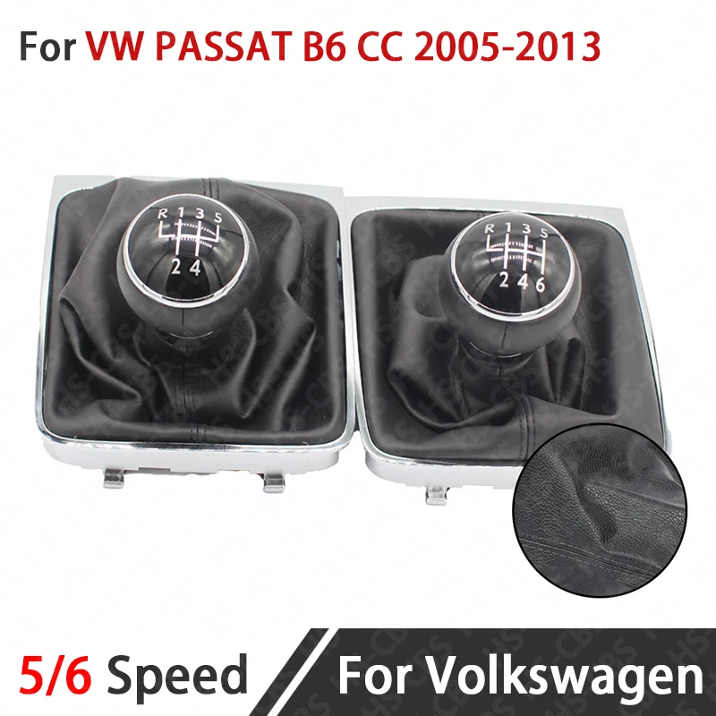 

5 Speed 6 Speed Car Gear Stick Shift Knob Lever Manual Transmission For Volkswagen VW B6 CC 2005-2013 Accessories