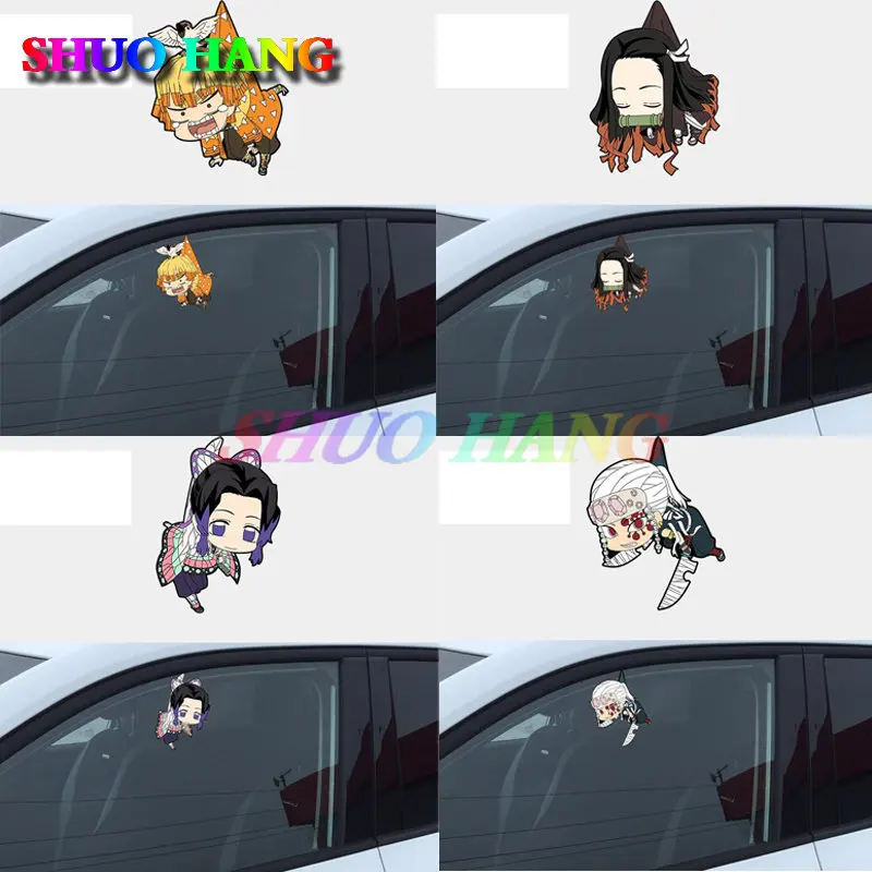 

For Uzui Tengen Car Stickers Funny Anime Windows Motorcycle Decals Waterproof Auto Parts Demon Slayer Decorative PVC