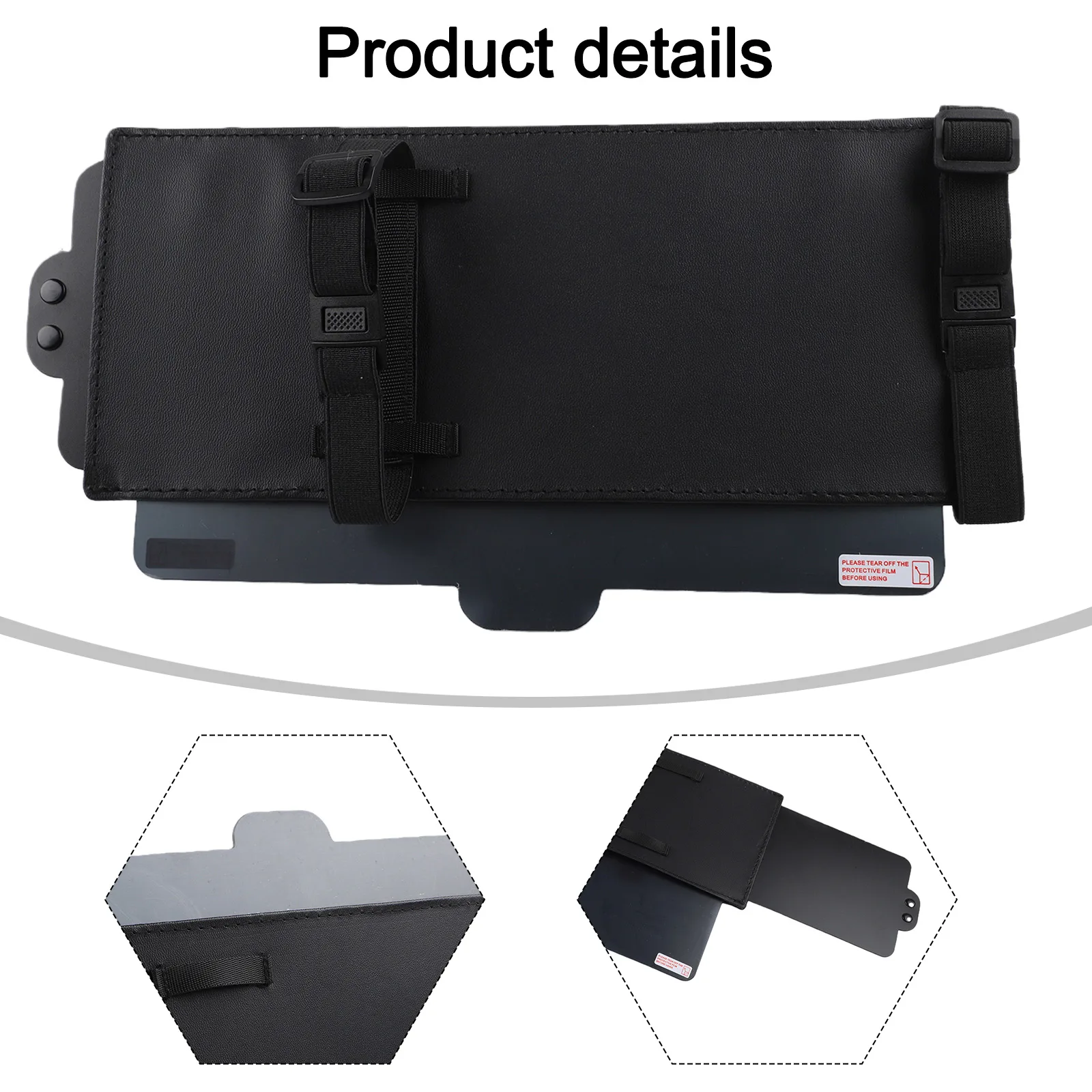 Driving Comfort 31*13cm Anti-glare Visor Sunshade Larger Size For Comfort Sleek Leather Finish Dual Design With Clips