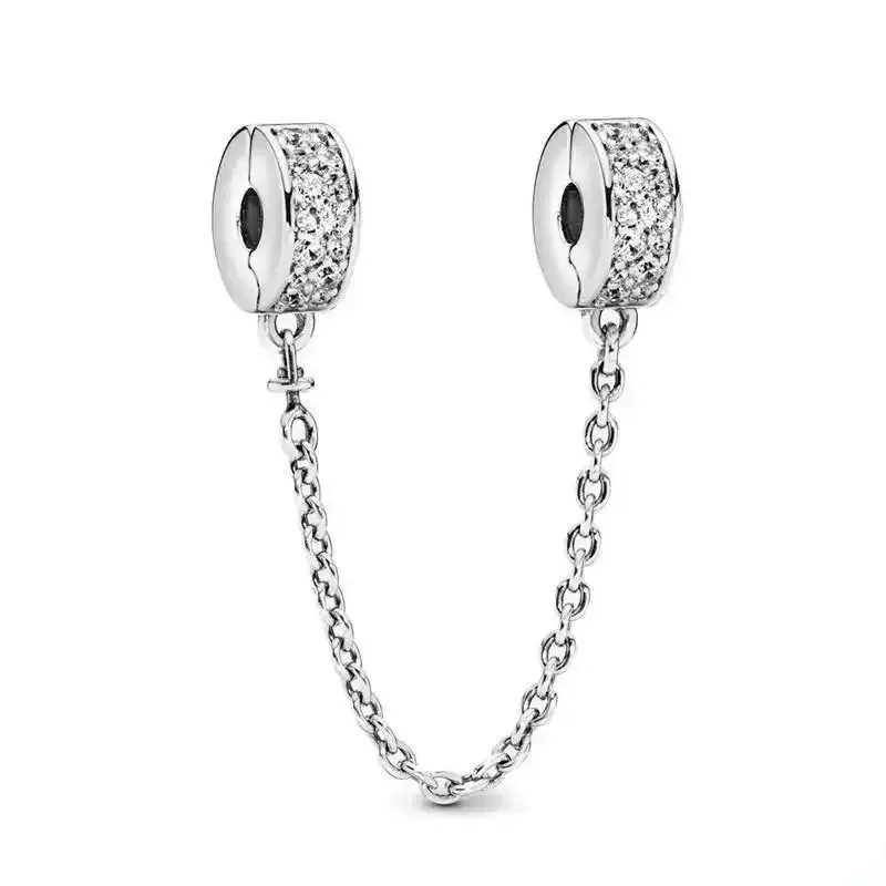 Charme de sécurité en argent regardé 925 pour femme, breloque de sécurité, peut être jumelé avec un bracelet, cadeau de bijoux de mode bricolage, production originale 1:1, nouveau