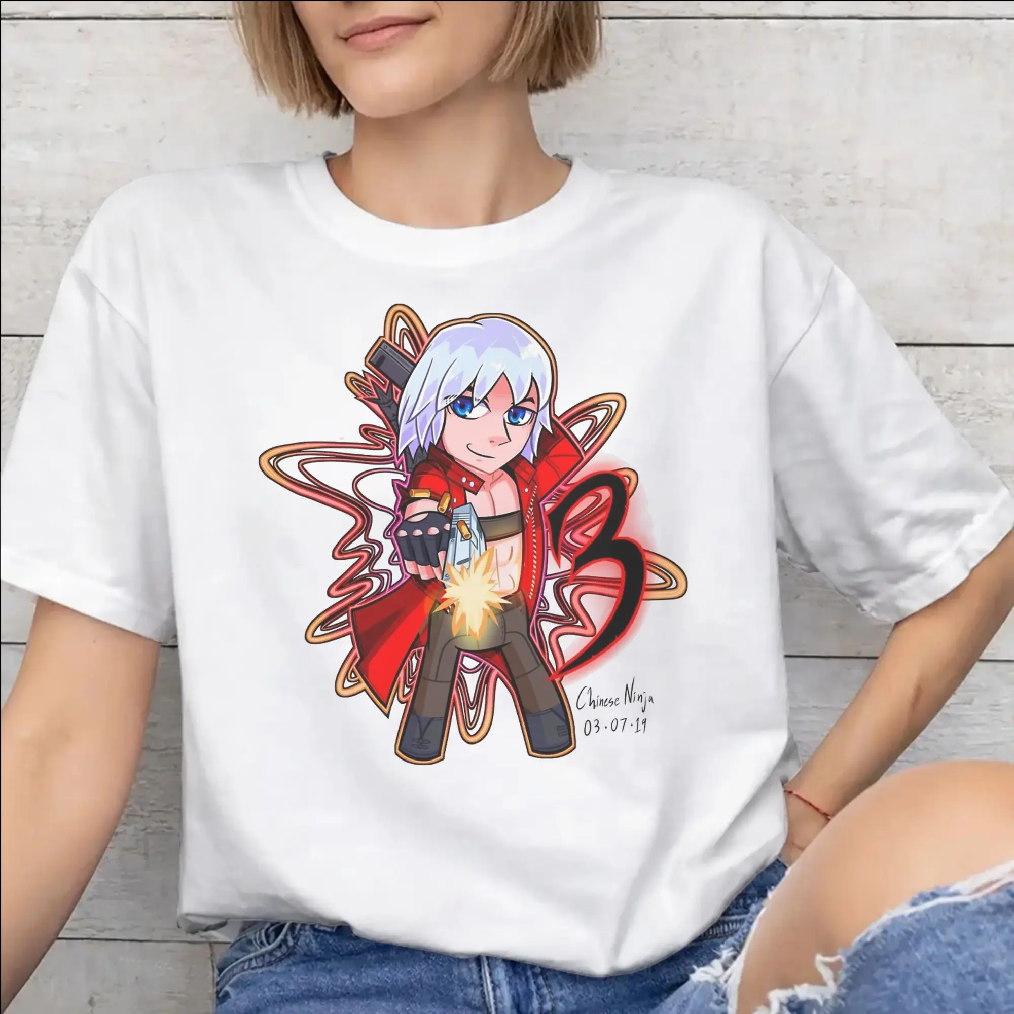Devils May-Cry 3 Merch Men Women T Shirts 100% Cotton Tee Print  T-shirt Clothes