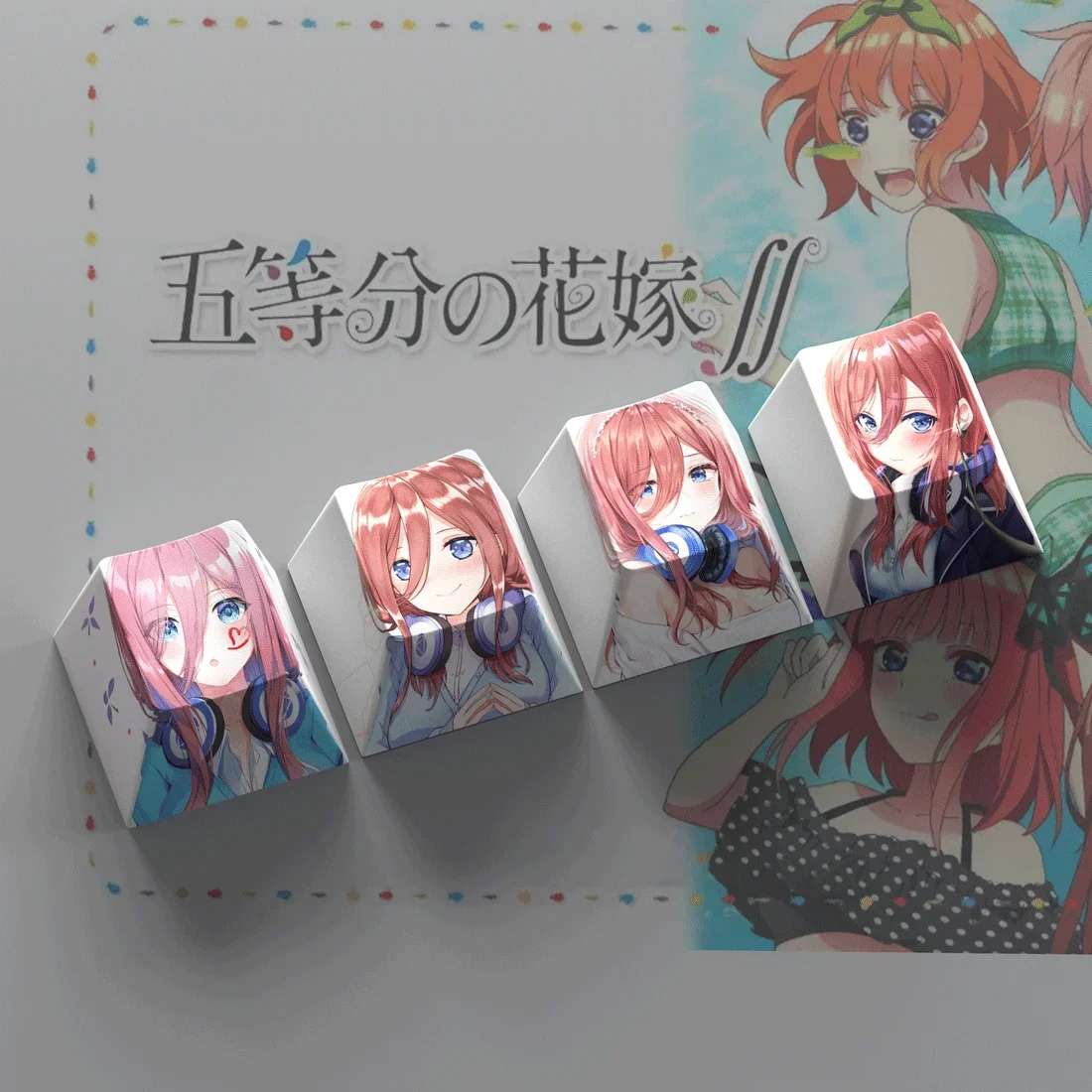 The Quintessential Quintuplets four key keycaps PBT keycaps mechanical keyboard anime customization