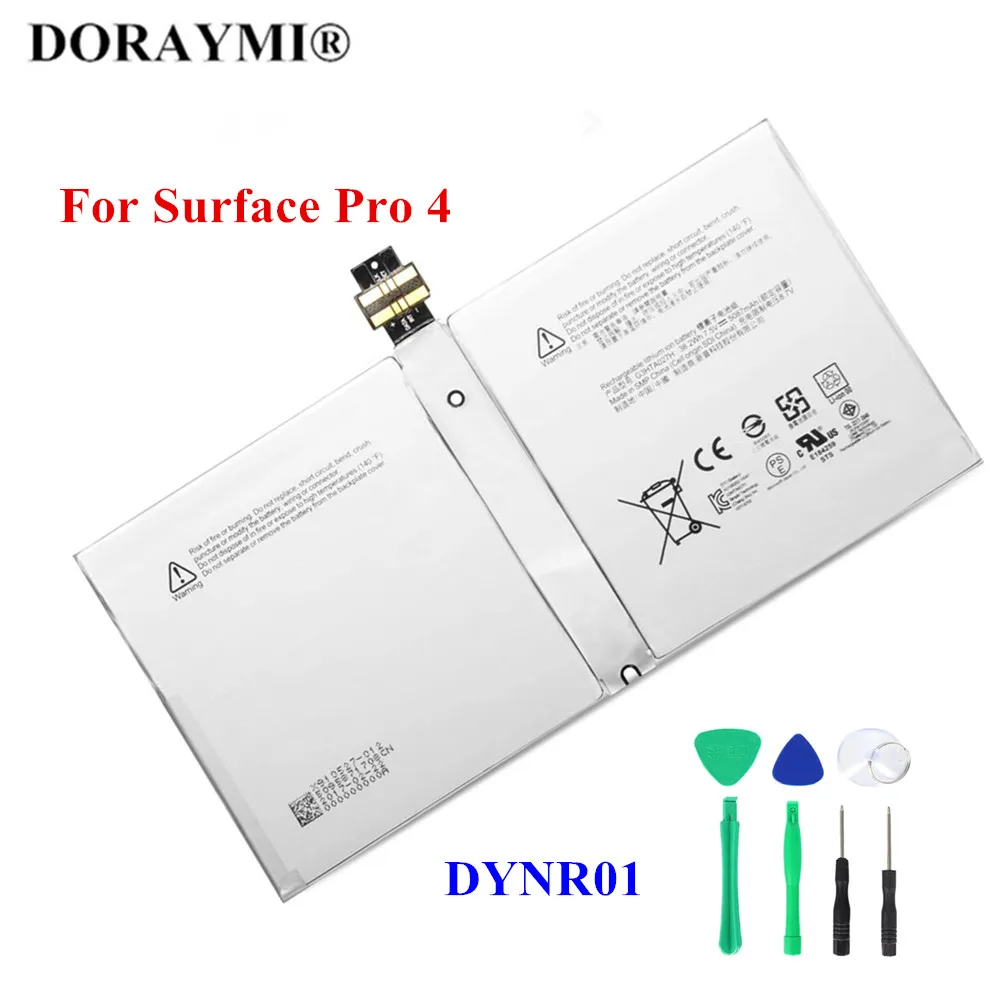 

Original DYNR01 5087mAh Replacement Tablet Battery For Microsoft Surface Pro 4 Pro4 1724 G3HTA027H Batteries with Tools