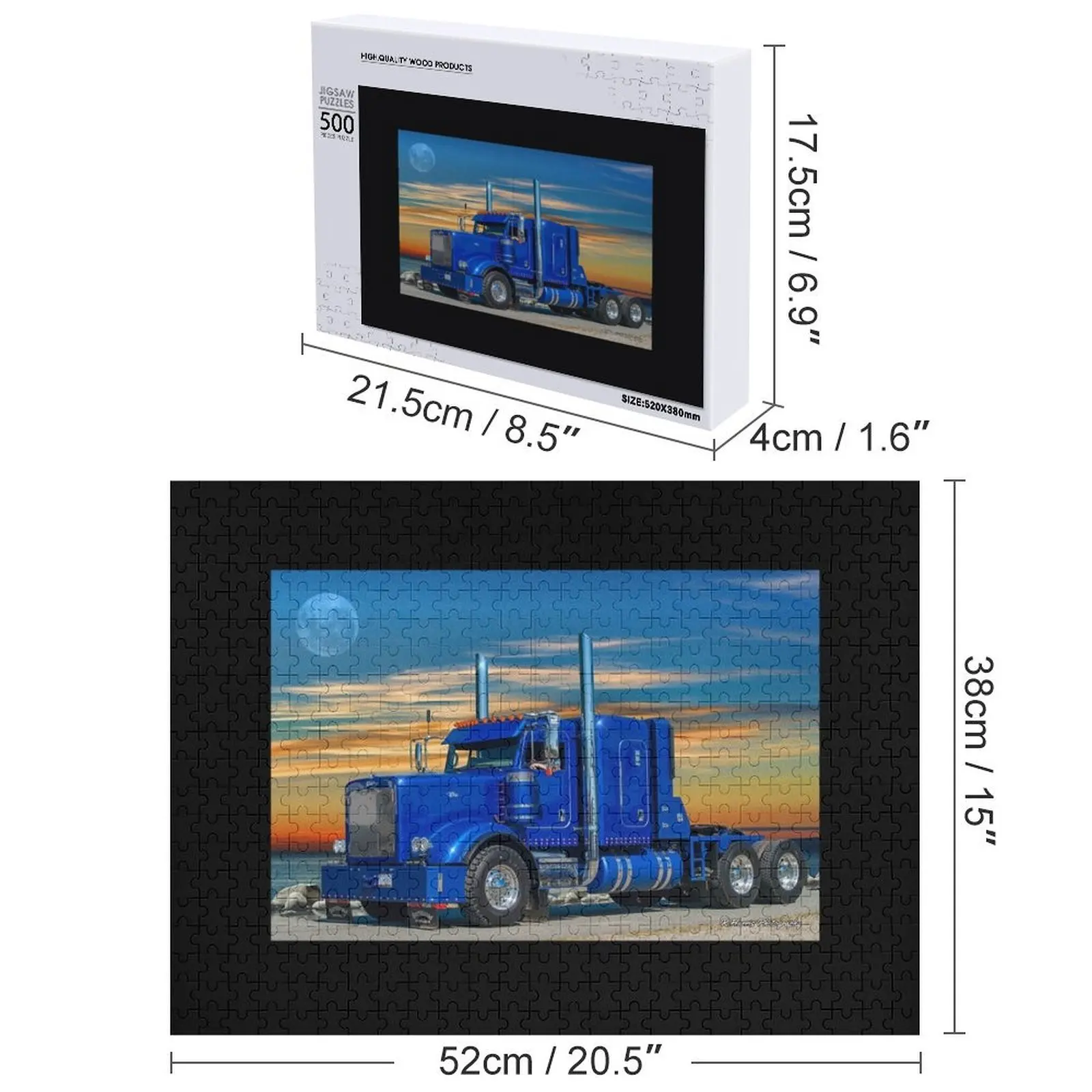 Puzzle Blue Peterbilt Anime opere d'arte con foto doganali personalizzate con puzzle fotografico