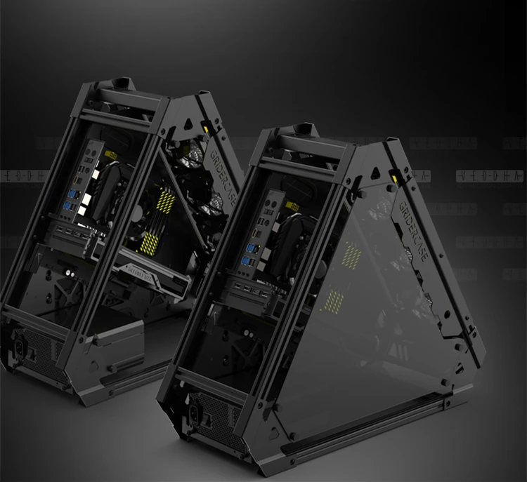 V1D Aluminiumlegering Computer Open Chassis Waterkoeling Ondersteuning Atx/Matx/Itx Moederbord Gaming Building Pc Case
