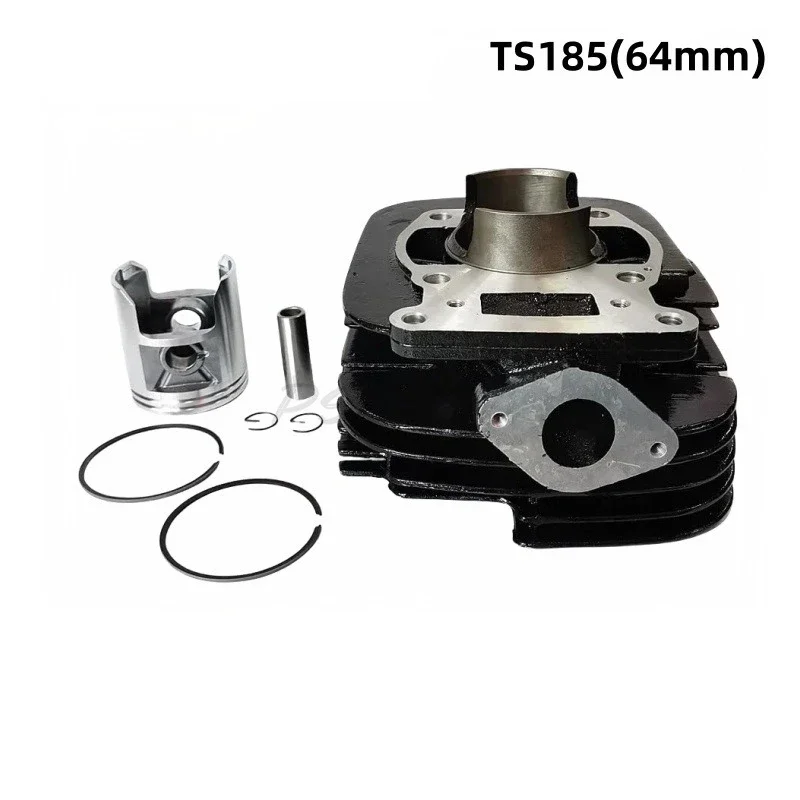 64mm Motorcycle Engine Cylinder Accessories Suitable for Suzuki TS185C TS185 Piston Sleeve Cylinder Engine