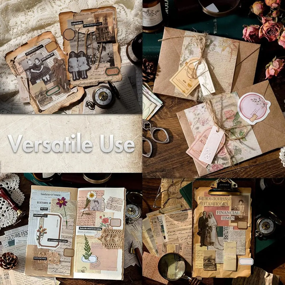 * ورق قصاصات CLOS، 400 ورقة من لوازم المجلات لمستلزمات المجلات غير المرغوب فيها لمخطط الحرف اليدوية العتيقة