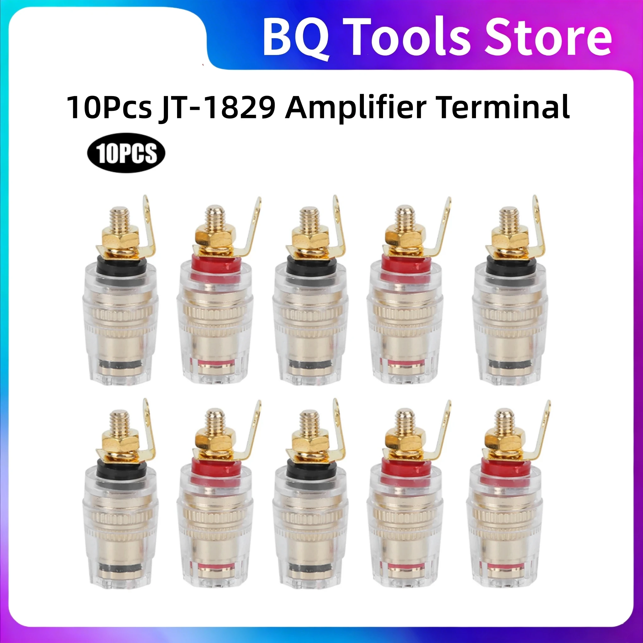 10Pcs JT-1829 Amplifier Terminal Professional Speaker Terminal Binding Post Banana Jack Connector Socket Terminal Block