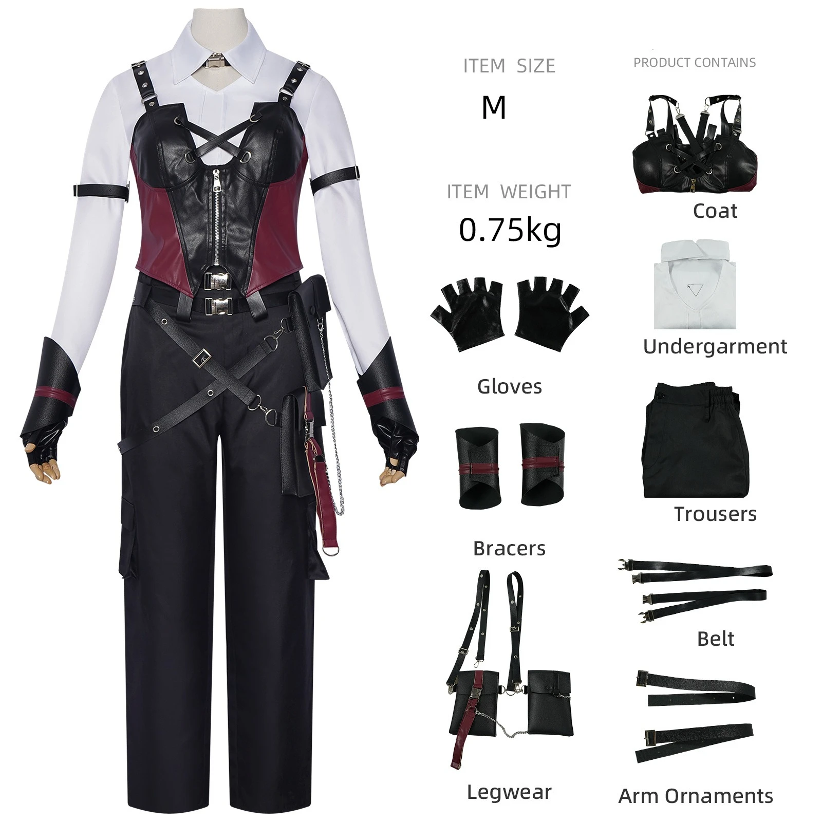 

Fashion Huntress Cosplay Jumpsuit, Futuristic Sci-Fi Anime Inspired Pantsuit, Romance Game Character Costume, Halloween Play Set