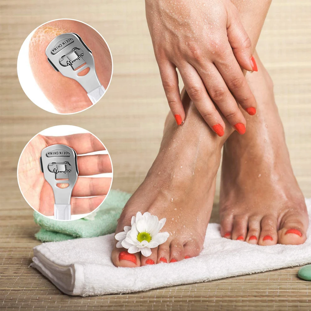 Rasoir à pieds en acier inoxydable, coupe-maïs, dissolvant, fréquence, élimination de la peau, râpe, lime, pédicure professionnelle, outil de soin des pieds