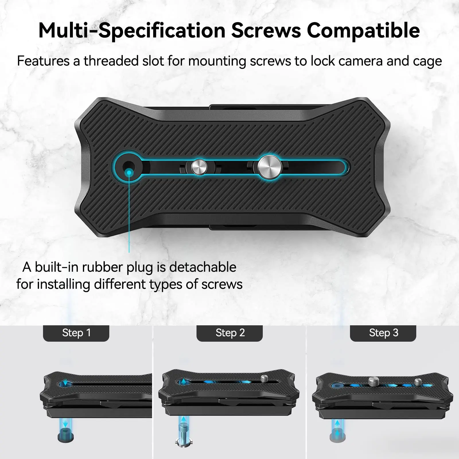 SmallRig Multifunctional Quick Release แผ่น Manfrotto-สนับสนุนพับได้ Quadruped สำหรับกล้องเลนส์ภายใน7.87นิ้ว3912