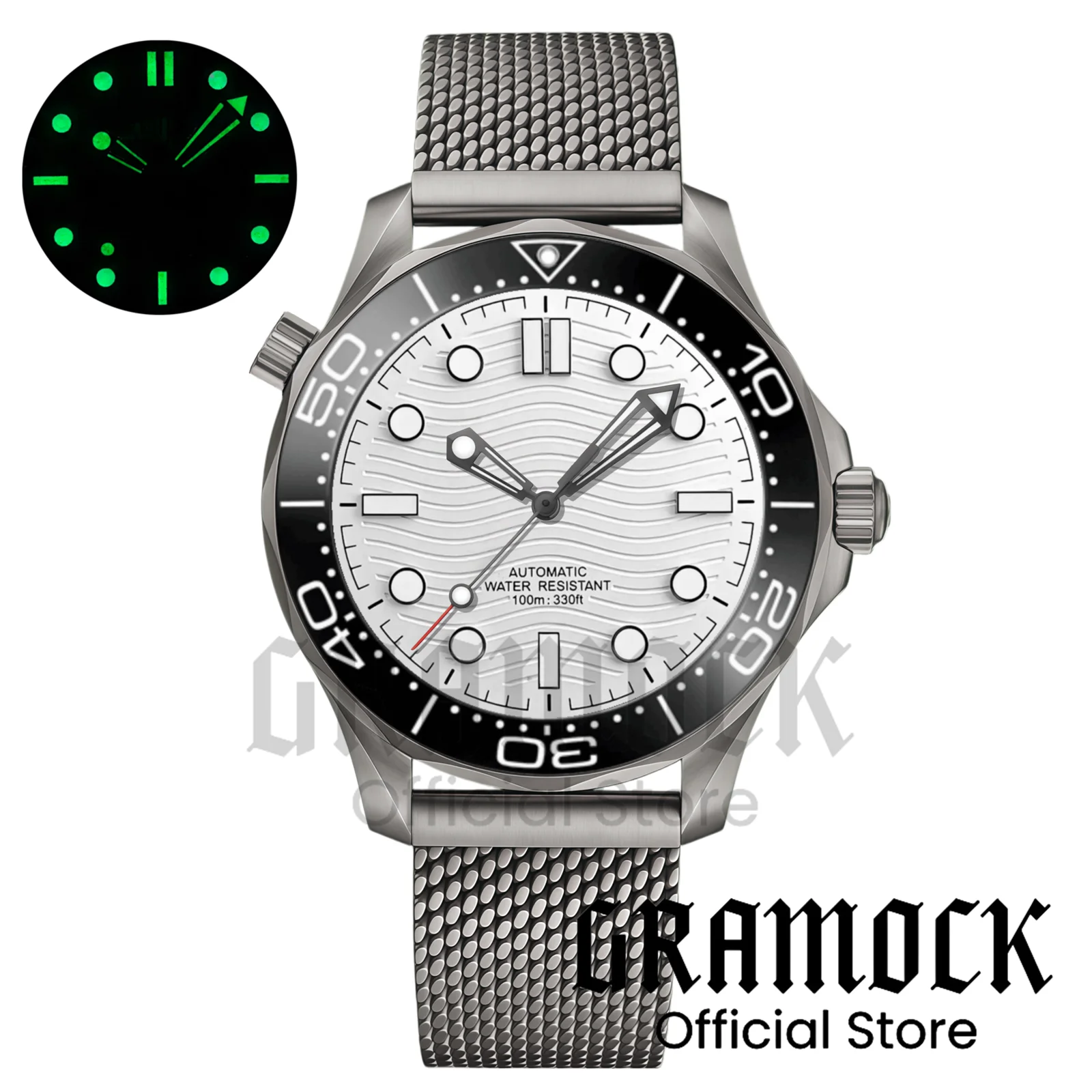 Vintage Titanium 007 NTTD Wristwatch 41mm Men Watches NH35A Mechanical Domed Sapphire Glass Roating Bezel Diving Automatic Watch image 3