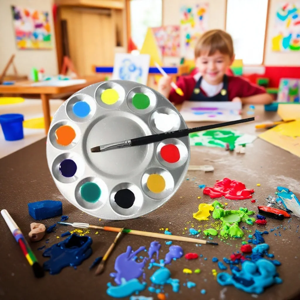 Metal Painting Palette for Gundam Model Aluminum Multi-Color Mixing Tray Acrylic Paint Perfect Ceramic Painting Art Craft DIY
