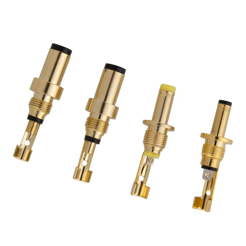 Pureline Quality Copper Plated Gold 5.5 X 2.5  5.5 X 2.1 4.0x1.7  3.5 X 1.35 mm DC Power Jack Male Plug Metal Connector Adapter