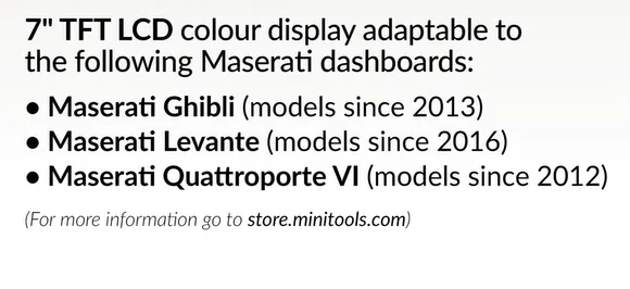 Imagem -02 - Display Lcd para Maserati Dashboards Maserati Ghibli Levante Quattropor vi Instrumento Clusters Lcd Cor Display Substituição