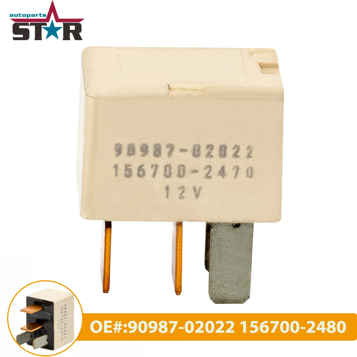 Refurbished OEM# 90987-02022 9098702022 156700-2480 For Toyota for Lexus for Scion A/C Compressor Clutch Relay Starter Switch