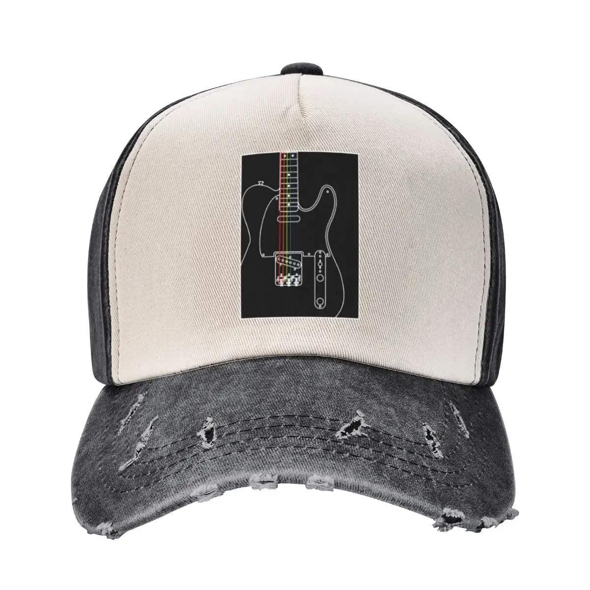 

Telecaster with Neon Strings Baseball Cap Golf Hat sun caps New Hat Golf Man Women's