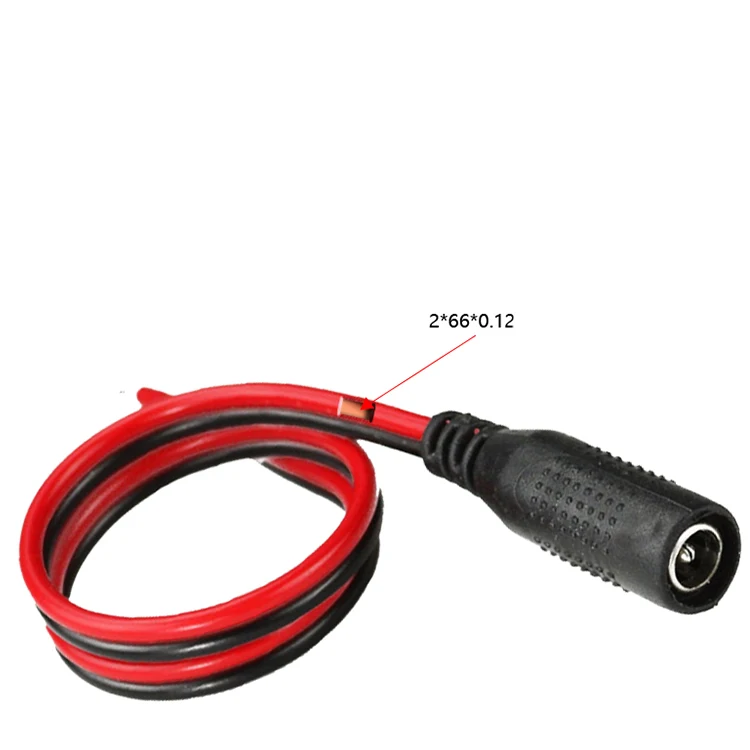 Fa12V Dc Kabel Nieuwkomers Dc Power Line Jack Adapter Plug Vrouwelijke Dc Rood Zwart Bus Koper Dc Rood Zwart power Line